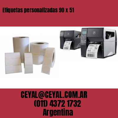 Etiquetas personalizadas 90 x 51