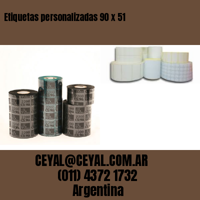 Etiquetas personalizadas 90 x 51