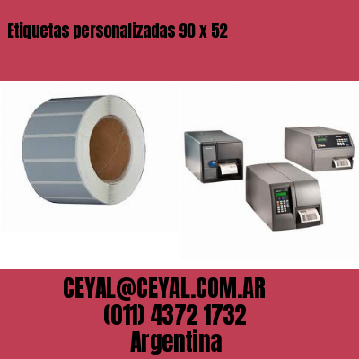 Etiquetas personalizadas 90 x 52