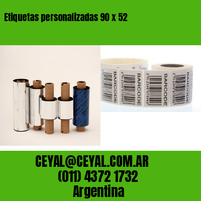 Etiquetas personalizadas 90 x 52