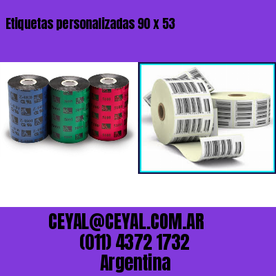 Etiquetas personalizadas 90 x 53