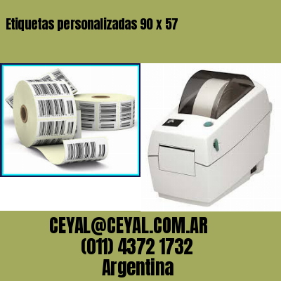 Etiquetas personalizadas 90 x 57