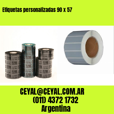 Etiquetas personalizadas 90 x 57