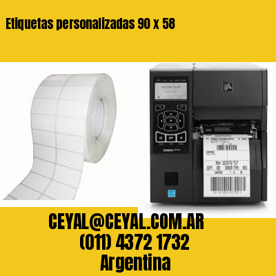 Etiquetas personalizadas 90 x 58