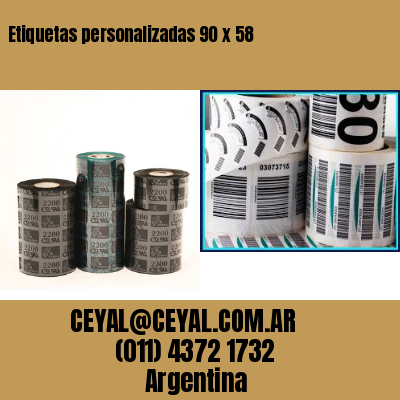 Etiquetas personalizadas 90 x 58