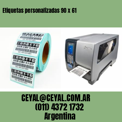Etiquetas personalizadas 90 x 61