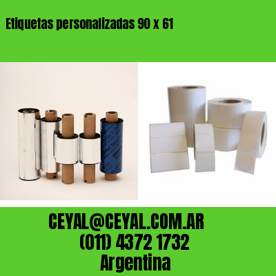 Etiquetas personalizadas 90 x 61