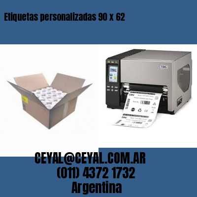 Etiquetas personalizadas 90 x 62
