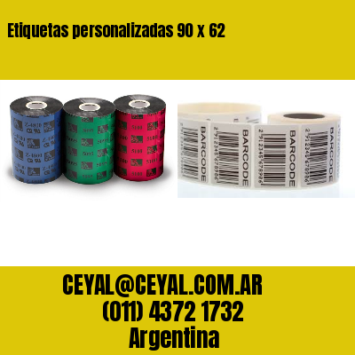 Etiquetas personalizadas 90 x 62