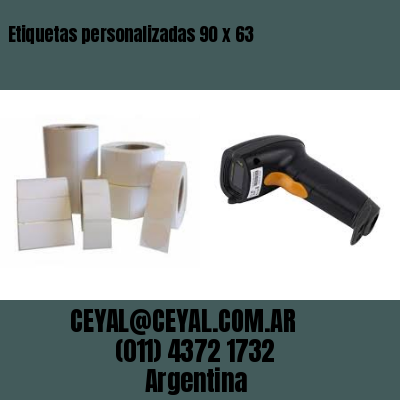Etiquetas personalizadas 90 x 63