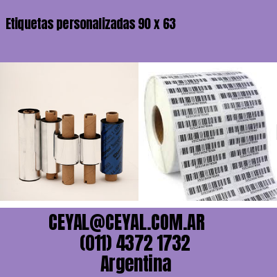 Etiquetas personalizadas 90 x 63