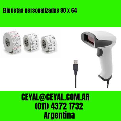 Etiquetas personalizadas 90 x 64