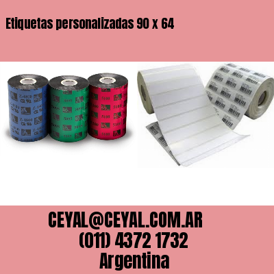 Etiquetas personalizadas 90 x 64