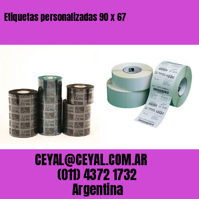 Etiquetas personalizadas 90 x 67