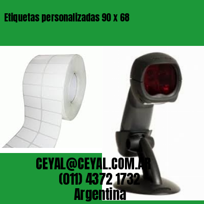 Etiquetas personalizadas 90 x 68