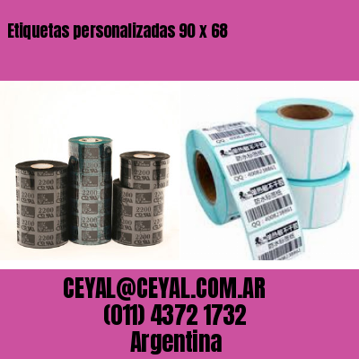 Etiquetas personalizadas 90 x 68