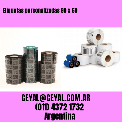Etiquetas personalizadas 90 x 69