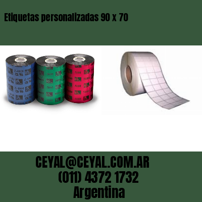 Etiquetas personalizadas 90 x 70