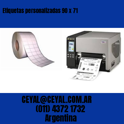 Etiquetas personalizadas 90 x 71