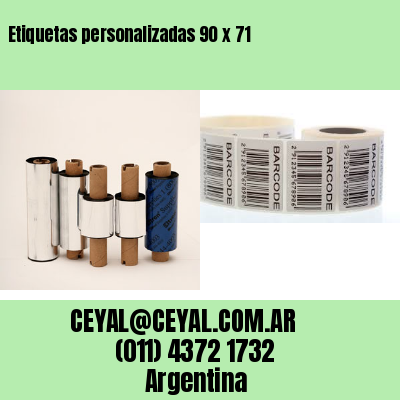 Etiquetas personalizadas 90 x 71