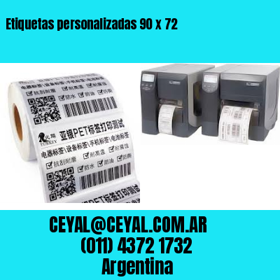 Etiquetas personalizadas 90 x 72