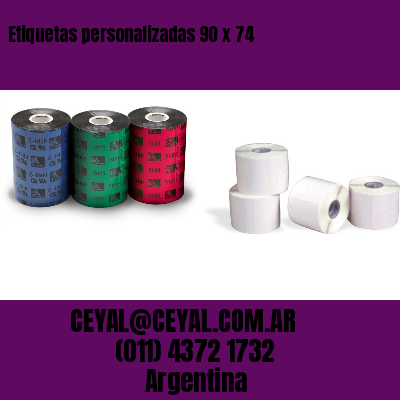 Etiquetas personalizadas 90 x 74