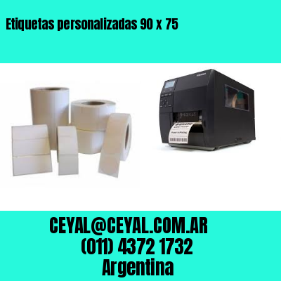 Etiquetas personalizadas 90 x 75