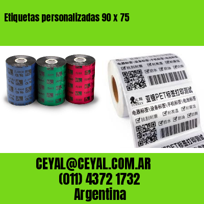Etiquetas personalizadas 90 x 75