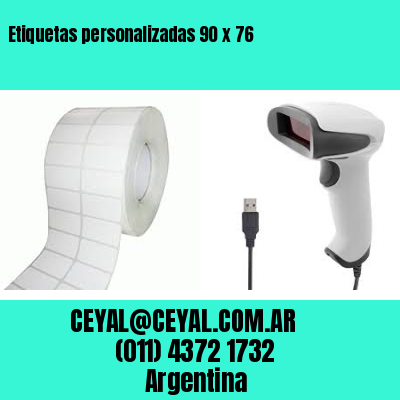 Etiquetas personalizadas 90 x 76