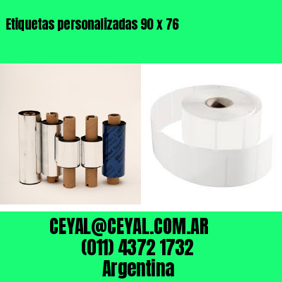Etiquetas personalizadas 90 x 76