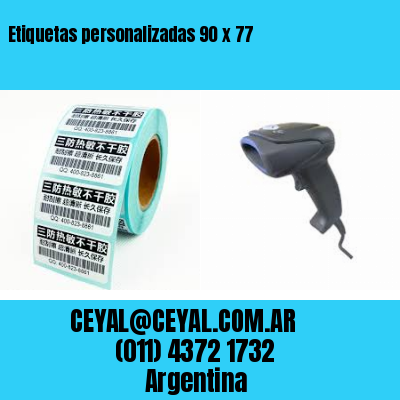 Etiquetas personalizadas 90 x 77
