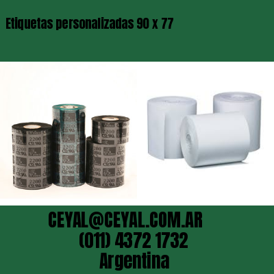 Etiquetas personalizadas 90 x 77