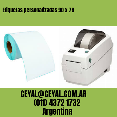 Etiquetas personalizadas 90 x 78