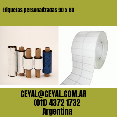 Etiquetas personalizadas 90 x 80