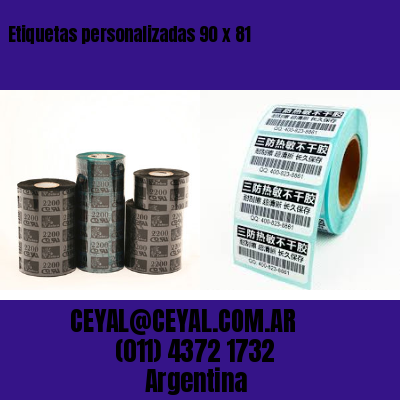 Etiquetas personalizadas 90 x 81