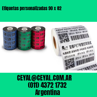 Etiquetas personalizadas 90 x 82