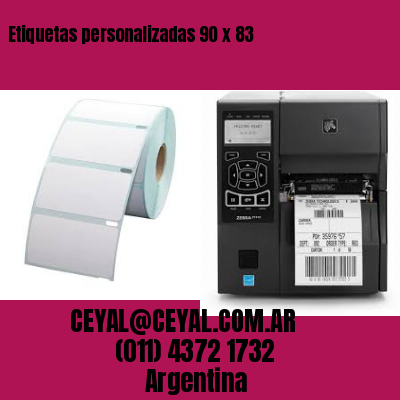 Etiquetas personalizadas 90 x 83