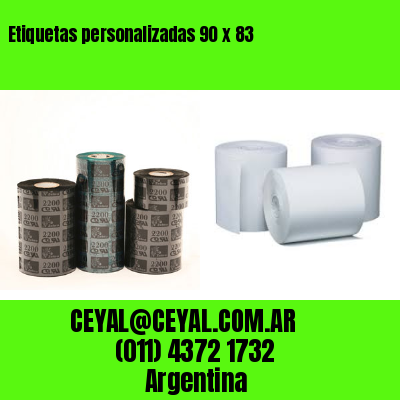 Etiquetas personalizadas 90 x 83