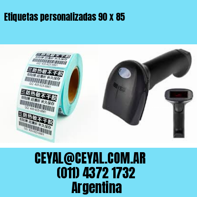 Etiquetas personalizadas 90 x 85