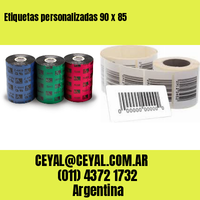 Etiquetas personalizadas 90 x 85