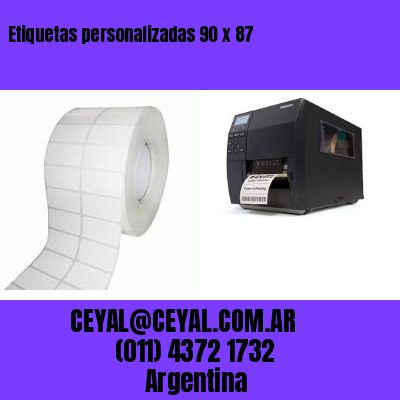 Etiquetas personalizadas 90 x 87