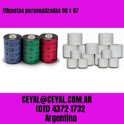 Etiquetas personalizadas 90 x 87