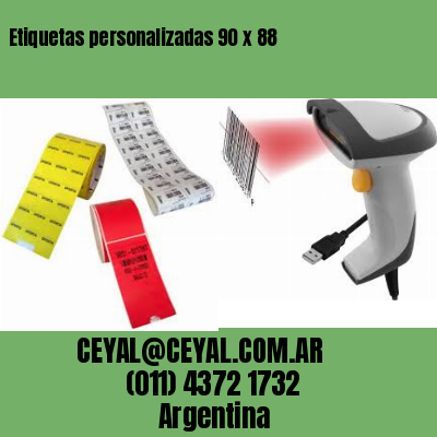 Etiquetas personalizadas 90 x 88