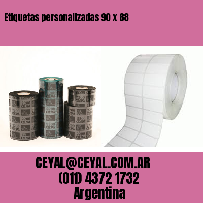 Etiquetas personalizadas 90 x 88
