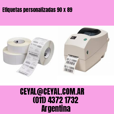 Etiquetas personalizadas 90 x 89