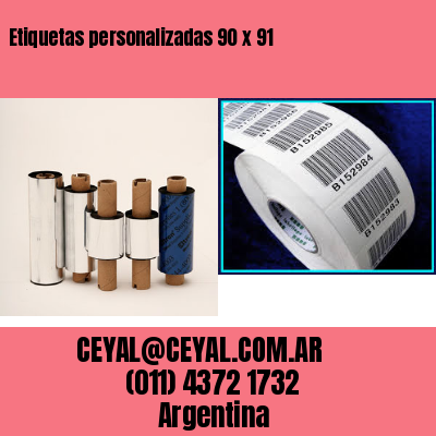 Etiquetas personalizadas 90 x 91
