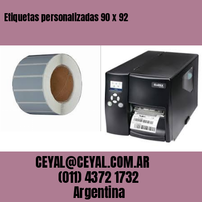 Etiquetas personalizadas 90 x 92