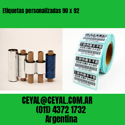 Etiquetas personalizadas 90 x 92