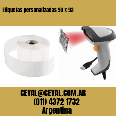 Etiquetas personalizadas 90 x 93