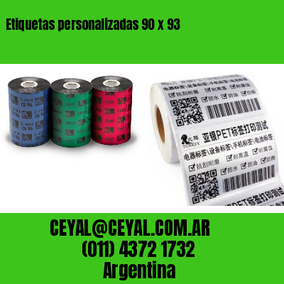Etiquetas personalizadas 90 x 93